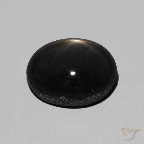 Star Sapphire Gemstone in 11 x 9 mm (calibrated) Size for Sale, Star Sapphire Stone in Black Color