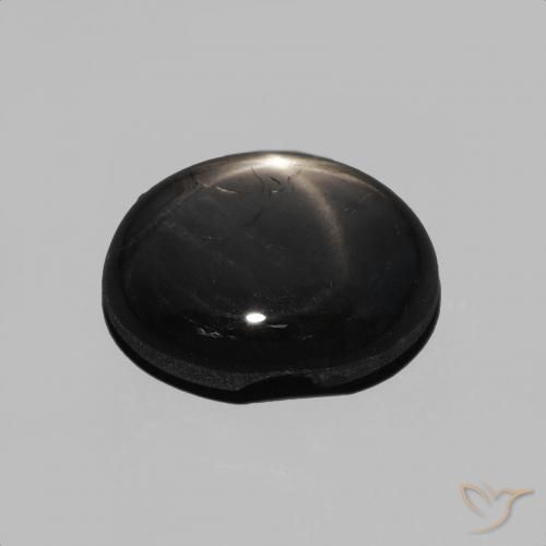 Star Sapphire Gemstone in 11 x 9 mm (calibrated) Size for Sale, Star Sapphire Stone in Black Color