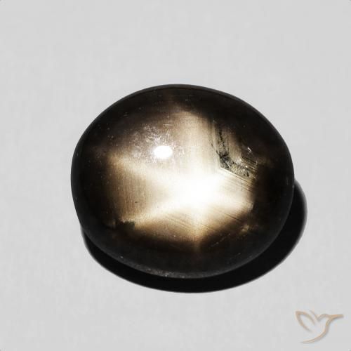 7.12ct Natural Black Star Sapphire, Oval, Opaque