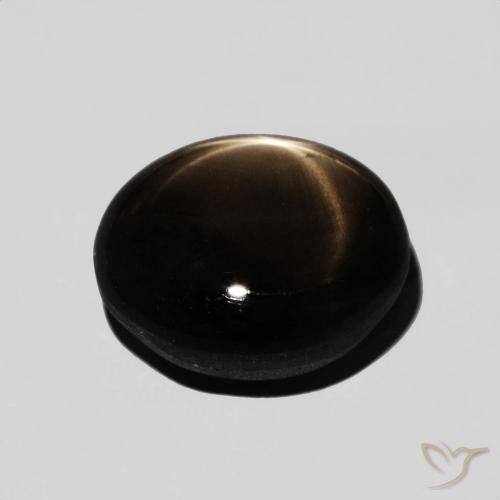 Star Sapphire Gemstone in 11.2 x 9.8 mm Size for Sale, Star Sapphire Stone in Black Color