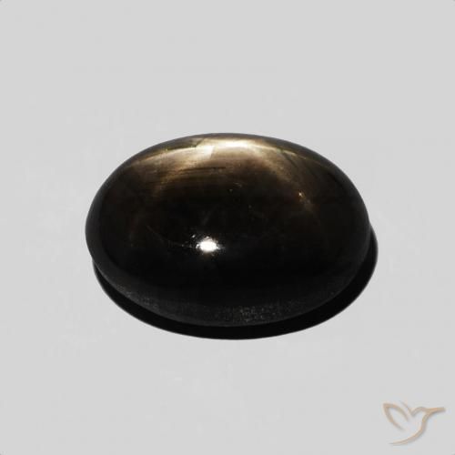 Star Sapphire Gemstone in 11.2 x 8.5 mm Size for Sale, Star Sapphire Stone in Black Color