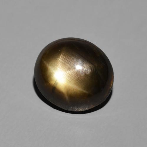 6.03 ct Black Star Sapphire Stone, Natural Star Sapphire in Oval Cabochon Shape for Sale