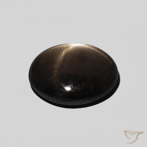 Star Sapphire Gemstone in 10.9 x 8.6 mm Size for Sale, Star Sapphire Stone in Black Color