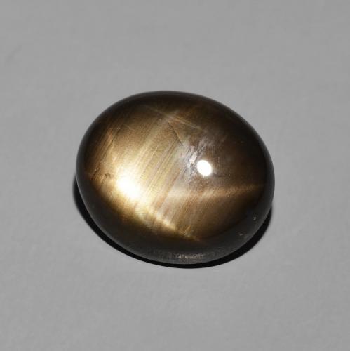 5.12 ct Black Star Sapphire Stone, Natural Star Sapphire in Oval Cabochon Shape for Sale