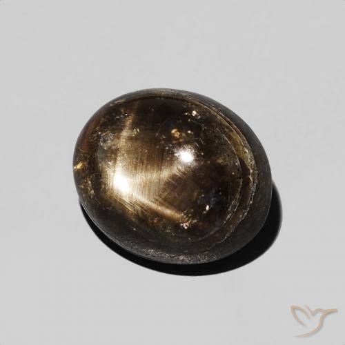 2.74 ct Black Star Sapphire Stone, Natural Star Sapphire in Oval Cabochon Shape for Sale