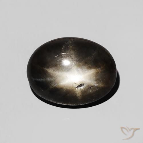 9,1 x 6,9mm Zaffiro stellato nero Ovale cabochon dalla Thailandia, peso di 2,26 ct, pietra preziosa naturale Riscaldato in purezza Opaque, Zaffiro stellato 1pz - il colore è Nero, durezza Mohs di 9 adatto per gioielli da indossare ogni giorno, Photo A