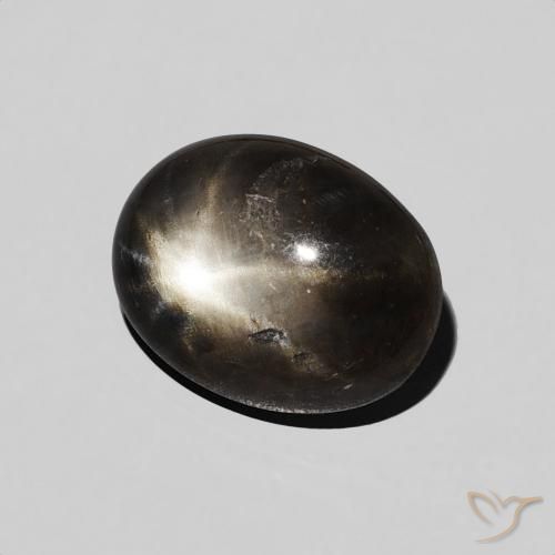 2.26 ct Black Star Sapphire Stone, Natural Star Sapphire in Oval Cabochon Shape for Sale