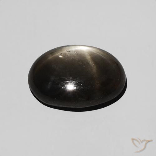 Star Sapphire Gemstone in 9 x 7 mm (calibrated) Size for Sale, Star Sapphire Stone in Black Color