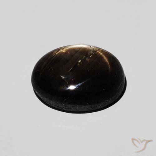 Star Sapphire Gemstone in 9 x 7 mm (calibrated) Size for Sale, Star Sapphire Stone in Black Color