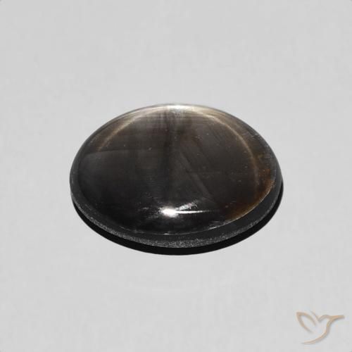 Star Sapphire Gemstone in 9 x 7 mm (calibrated) Size for Sale, Star Sapphire Stone in Black Color