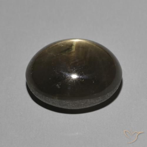 Star Sapphire Gemstone in 11 x 9 mm (calibrated) Size for Sale, Star Sapphire Stone in Black Color