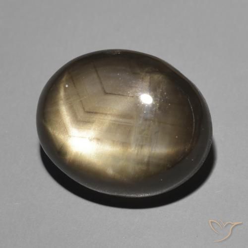 7.80 ct Black Star Sapphire Stone, Natural Star Sapphire in Oval Cabochon Shape for Sale