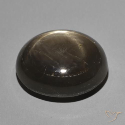 Star Sapphire Gemstone in 12.4 x 10.5 mm Size for Sale, Star Sapphire Stone in Black Color