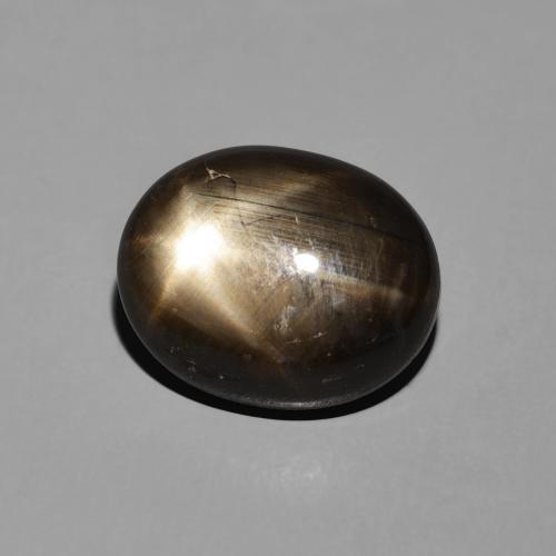 7.64 ct Black Star Sapphire Stone, Natural Star Sapphire in Oval Cabochon Shape for Sale