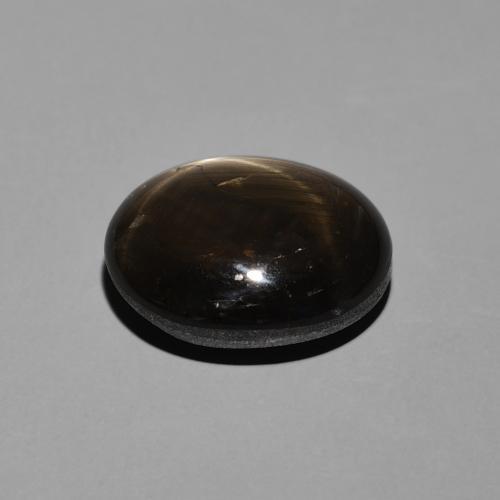 Star Sapphire Gemstone in 12 x 10 mm (calibrated) Size for Sale, Star Sapphire Stone in Black Color