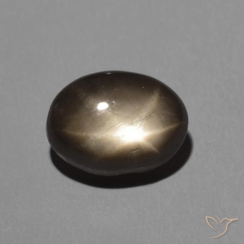 2.45ct Natural Black Star Sapphire, Oval, Opaque