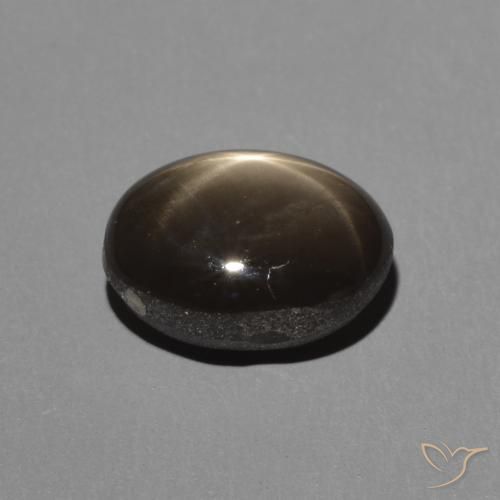 Star Sapphire Gemstone in 8.5 x 6.2 mm Size for Sale, Star Sapphire Stone in Black Color
