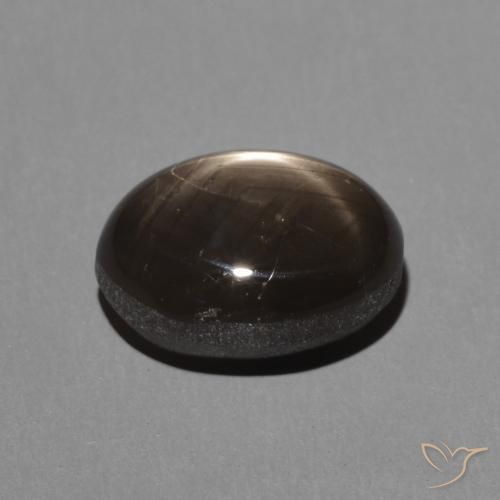 Star Sapphire Gemstone in 9 x 6.6 mm Size for Sale, Star Sapphire Stone in Black Color