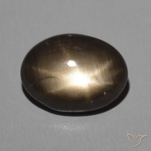2.95 ct Black Star Sapphire, 10.4 x 7.7 mm Oval Cut From Thailand, Photo A