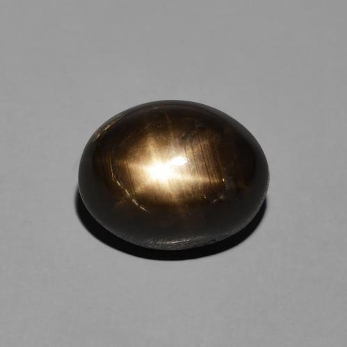 5.01 ct Black Star Sapphire, 10.2 x 7.9 mm Oval Cut From Thailand, Photo A
