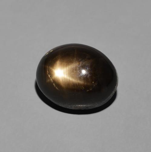 5.01 ct Black Star Sapphire Stone, Natural Star Sapphire in Oval Cabochon Shape for Sale