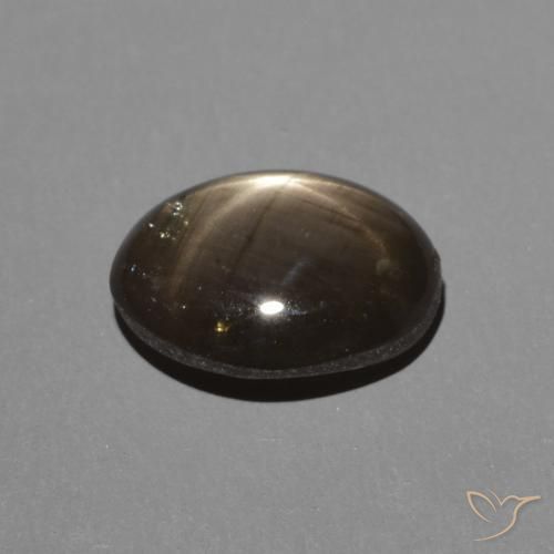 Star Sapphire Gemstone in 8.7 x 6.6 mm Size for Sale, Star Sapphire Stone in Black Color