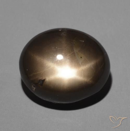 4.63ct Natural Black Star Sapphire, Oval, Opaque