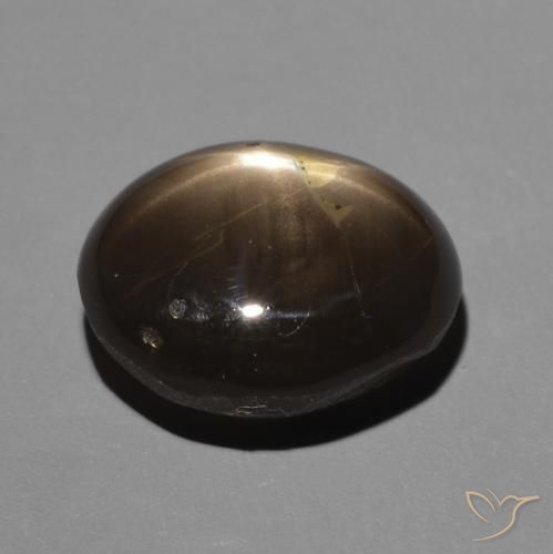 Star Sapphire Gemstone in 10.2 x 8.5 mm Size for Sale, Star Sapphire Stone in Black Color