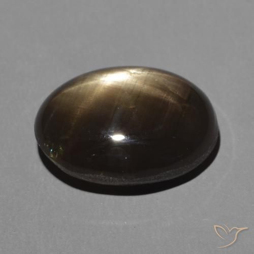 Star Sapphire Gemstone in 10.5 x 8 mm Size for Sale, Star Sapphire Stone in Black Color
