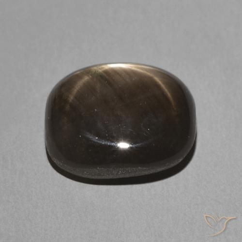 Star Sapphire Gemstone in 9.4 x 8.4 mm Size for Sale, Star Sapphire Stone in Black Color