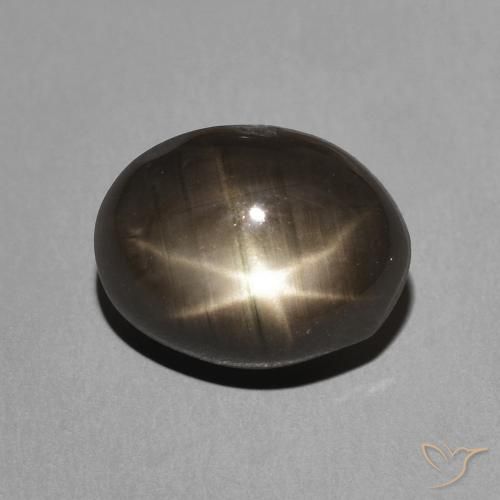 3.50ct Natural Black Star Sapphire, Oval, Opaque