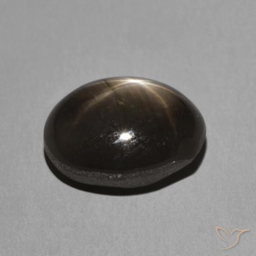 Star Sapphire Gemstone in 9 x 7 mm (calibrated) Size for Sale, Star Sapphire Stone in Black Color