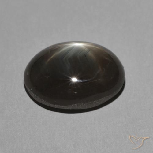 Star Sapphire Gemstone in 10 x 8 mm (calibrated) Size for Sale, Star Sapphire Stone in Black Color