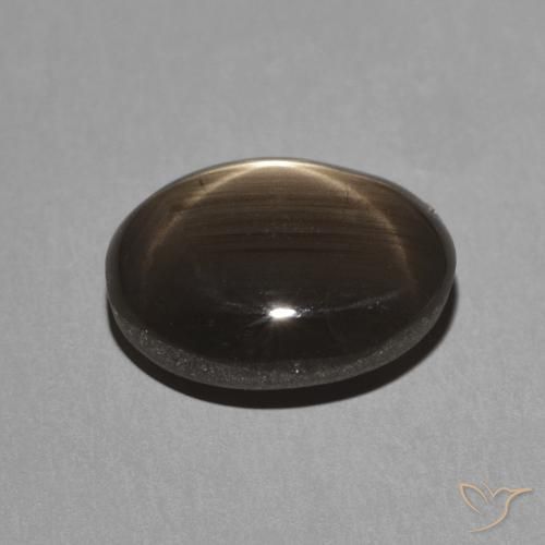 Star Sapphire Gemstone in 9.7 x 7.6 mm Size for Sale, Star Sapphire Stone in Black Color