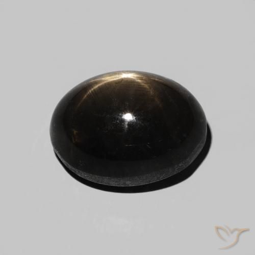 Star Sapphire Gemstone in 10.4 x 8.2 mm Size for Sale, Star Sapphire Stone in Black Color