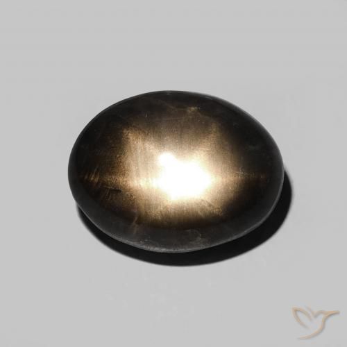 5.13ct Natural Black Star Sapphire, Oval, Opaque
