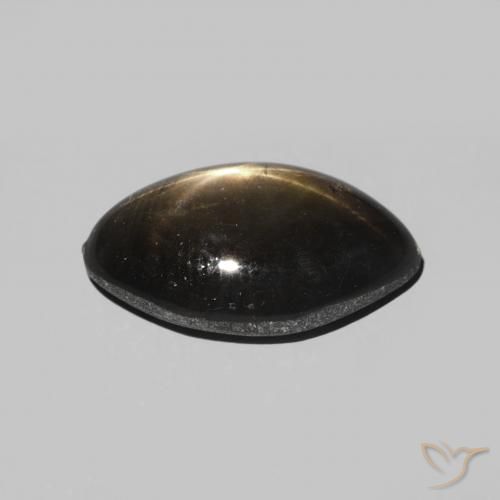 Star Sapphire Gemstone in 12.1 x 7 mm Size for Sale, Star Sapphire Stone in Black Color