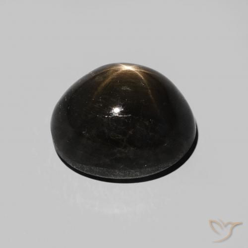 Star Sapphire Gemstone in 10.5 x 8.6 mm Size for Sale, Star Sapphire Stone in Black Color