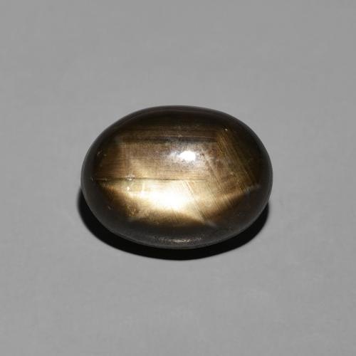 Saphir Étoilé Ovale en damier des États-Unis 5,94 ct, dimension 11 x 8,2mm, pureté Opaque , pierre gemme naturelle Chauffé, 1 pièce Saphir Étoilé de couleur Noire, dureté Mohs de 9 convient aux bijoux de tous les jours, pierre de sagesse, Photo A