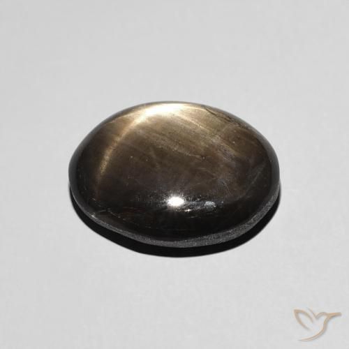 Star Sapphire Gemstone in 11 x 9 mm (calibrated) Size for Sale, Star Sapphire Stone in Black Color
