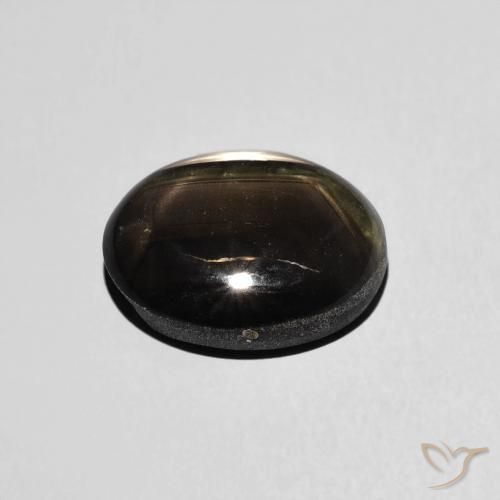 Star Sapphire Gemstone in 10 x 8 mm (calibrated) Size for Sale, Star Sapphire Stone in Black Color