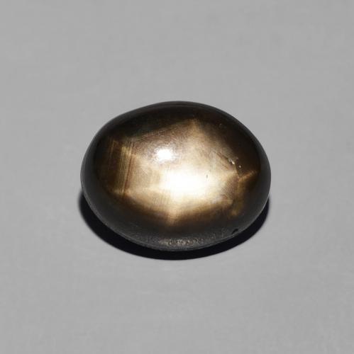 4.38 カラット ブラック スター サファイア、9.9 x 7.8 mm オーバル カット タイ産, Photo A