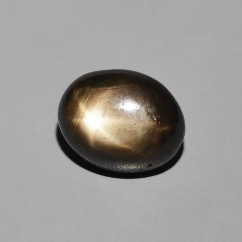 4.38 ct Black Star Sapphire Stone, Natural Star Sapphire in Oval Cabochon Shape for Sale