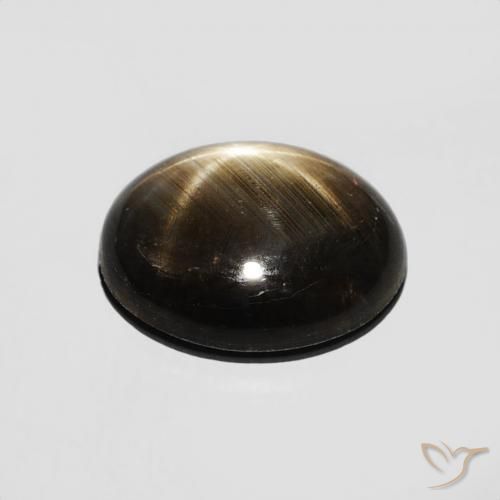 Star Sapphire Gemstone in 9 x 7 mm (calibrated) Size for Sale, Star Sapphire Stone in Black Color