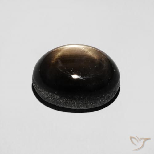 Star Sapphire Gemstone in 9.8 x 7.5 mm Size for Sale, Star Sapphire Stone in Black Color