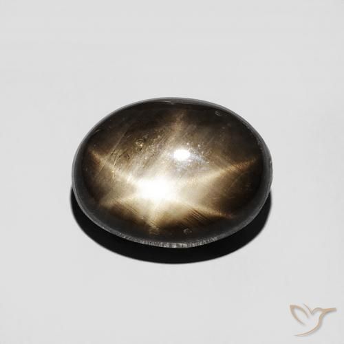 4.61ct Natural Black Star Sapphire, Oval, Opaque