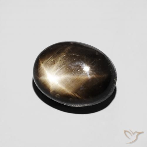 4.61 ct Black Star Sapphire Stone, Natural Star Sapphire in Oval Cabochon Shape for Sale