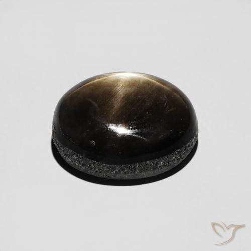 Star Sapphire Gemstone in 10.1 x 7.7 mm Size for Sale, Star Sapphire Stone in Black Color