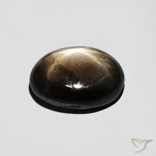 Star Sapphire Gemstone in 10.8 x 8.2 mm Size for Sale, Star Sapphire Stone in Black Color