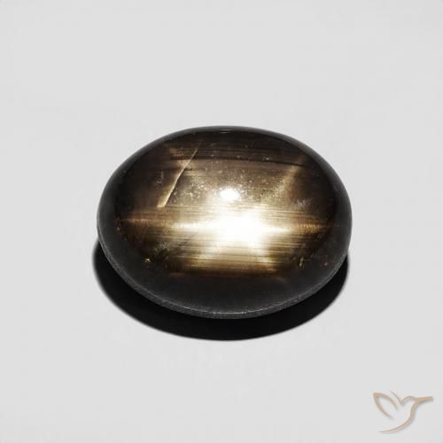 4.30ct Natural Black Star Sapphire, Oval, Opaque